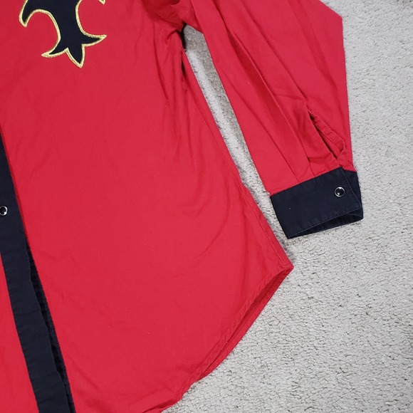 Vintage Panhandle Slim Western Shirt Mens M (Small?) Plaid Red Black Cowboy Yoke - Picture 4 of 10